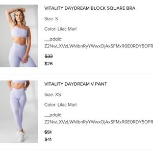 Vitality workout set in Lilac Marl